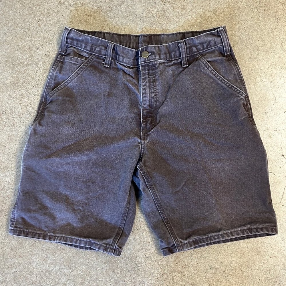 90's Men’s Carhartt Cargo Carpenter Shorts Size 32 Vintage